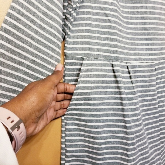 Moking Top | Striped Cropped Wide Leg/Flare Romper - Picture 8 of 10